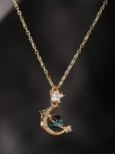 Dreamy Planet Themed Necklace, Moon & Earth Pendant Design, Perfect for Women's Everyday Fashion Jewelry, Fashionable Jewelry