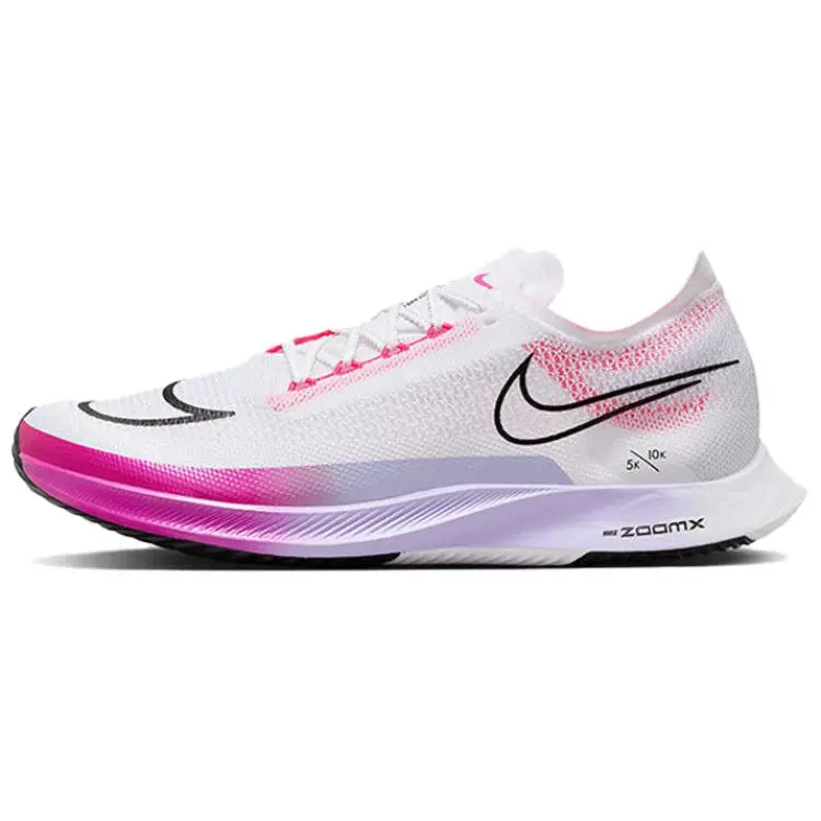 NIKE ZoomX Streakfly Lightweight Racing Shoe - Speed Focus Trainer for 5km-10km Races, White Vivid Grape, Small Fit