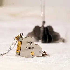 My Love Heart Book Necklace - Engravable Flip Pendant Jewelry for Couples, Meaningful Gift forBirthday,Anniversary & Special Occasions