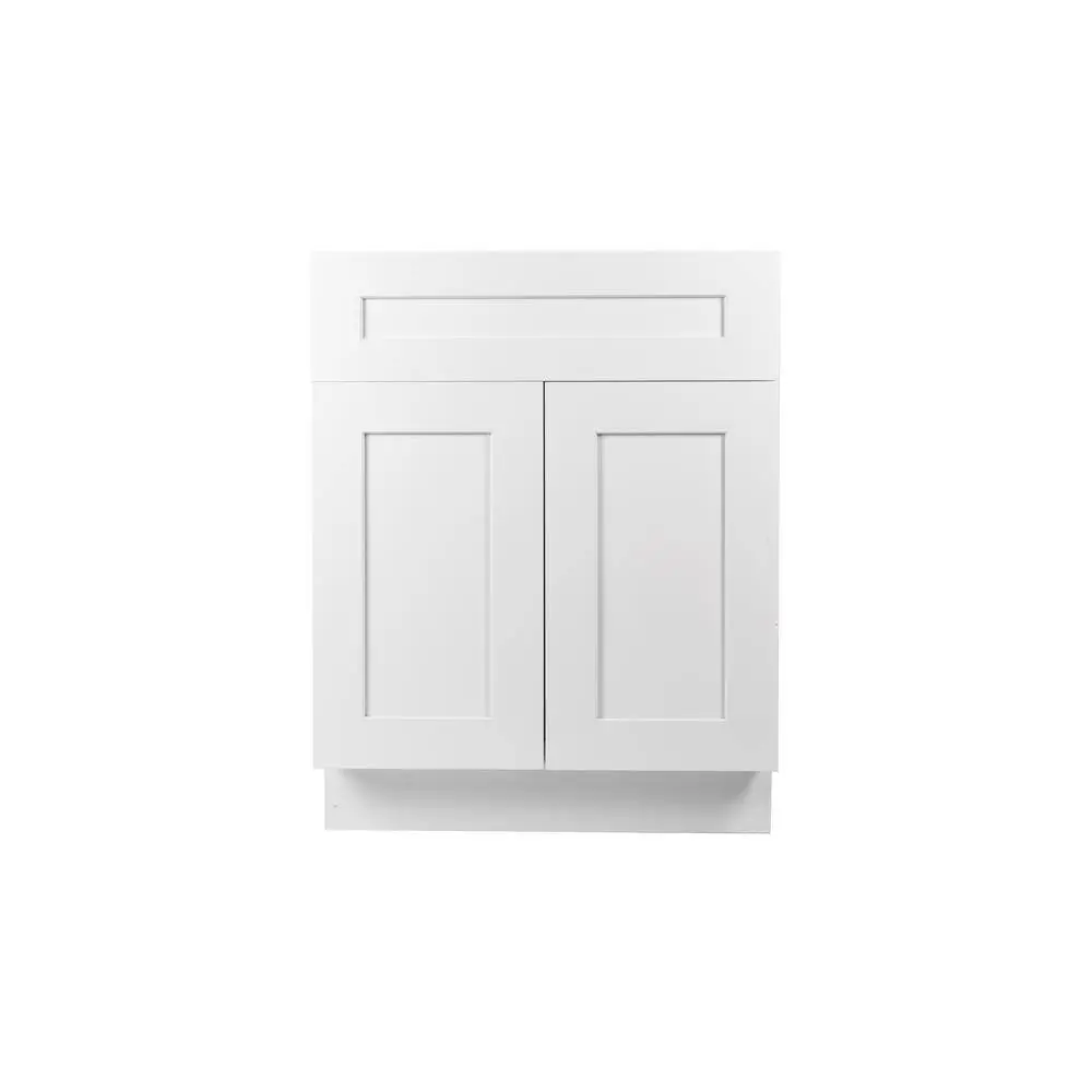 Bathroom 24” Sink Base Vanity Snow White Shaker SWS - VSB24 24 in. W x 21 in. D x 34.5 in. H