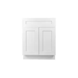 Bathroom 24” Sink Base Vanity Snow White Shaker SWS - VSB24 24 in. W x 21 in. D x 34.5 in. H