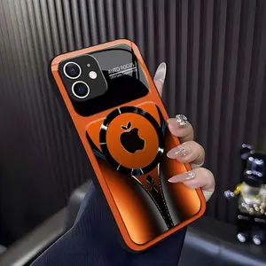 Suitable for [iPhone 12 Mini]high-end phone case ，Luxury Flowing Light Aesthetic Magsafe Case Anti-Scratch Magnetic Glass Cover YM99