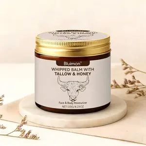 Grass-Fed Tallow Honey Balm - Creamy Body Butter & Face Cream, Deep Hydration Moisturizing Lotion, Ultimate Nourishment for Dry, Rough Skin