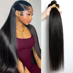 SIFULAN 12A Brazilian Straight Human Hair Bundles 100% Remy Straight Weave Hair 3 Bundles Human Hair for Women Trippy Hair Bundle Natural Color（10-32inch）