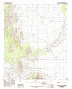 Granite Mountain New Mexico USGS Topographic Quadrangle Map, 1985, 1:24000