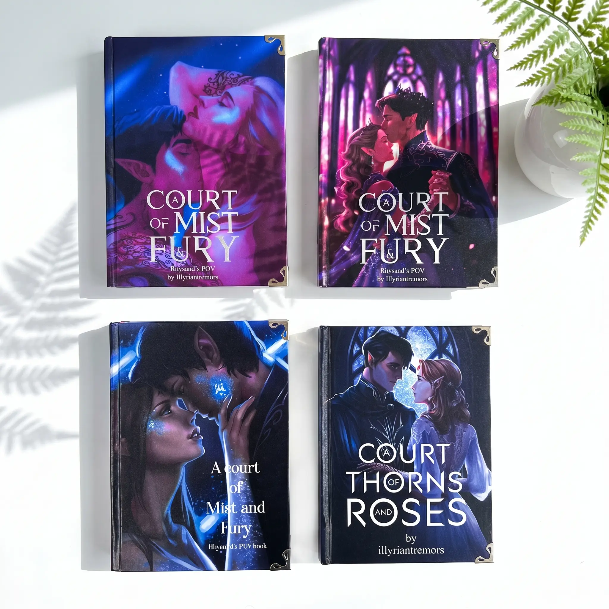 ACOMAF  & ACOTAR  Hardcover Special Edition Books Rhysand POV Fantasy Romance Set | Multiple Cover Designs Handmade Bookshelf Aesthetic + Bookmark