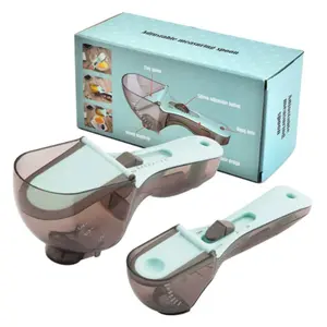 Adjustable Kitchen Utensils Measuring Spoons Set, Plastic Baking Tools, Easy to Use, Precise Measurements, Convenient for Various Uses