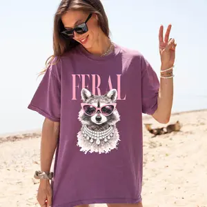 Feral Raccoon, Fashion, Funny, Chic, Sassy Comfort Colors T-Shirt, Women's Comfort Colors Tee