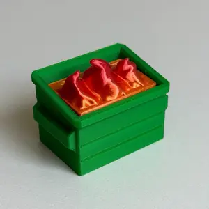 Fire in Dumpster Clicker - 3D printed fidget toy