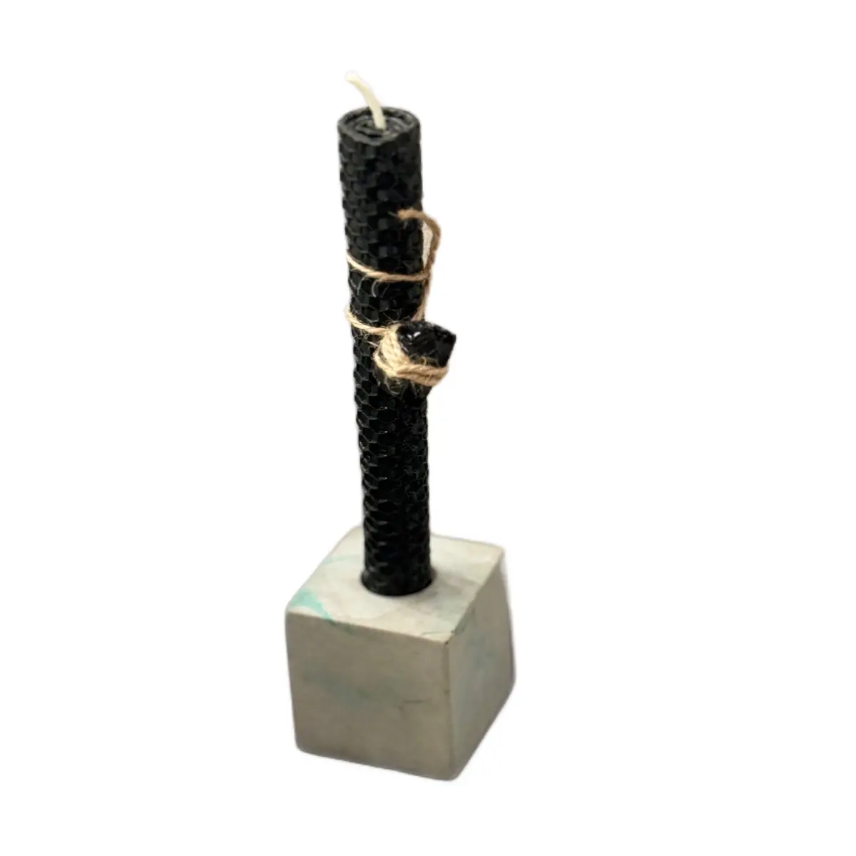 Obsidian Energy Cleanse Candle - Obsidian crystal and sage oil. All natural beeswax. #obsidian #crystals #candles