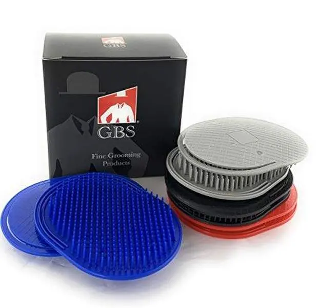G.B.S Colored Palm Hair Brush Portable Styling Comb, Set of 8 Made in USA Haircare Heatless