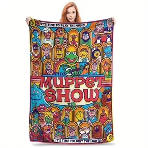 The Muppet Show Blanket Super soft flannel blanket, an ideal gift for children Suitable For Use on Sofas, Beds, or For Travel, Gentle on The Skin, an Excellent Gift Multi-Purpose Holiday Blanket