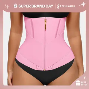 Feelingirl #live FeelVibe Waist Cincher Women's Tummy Control Comfortable Fabrics Zipper Waist Trainer
