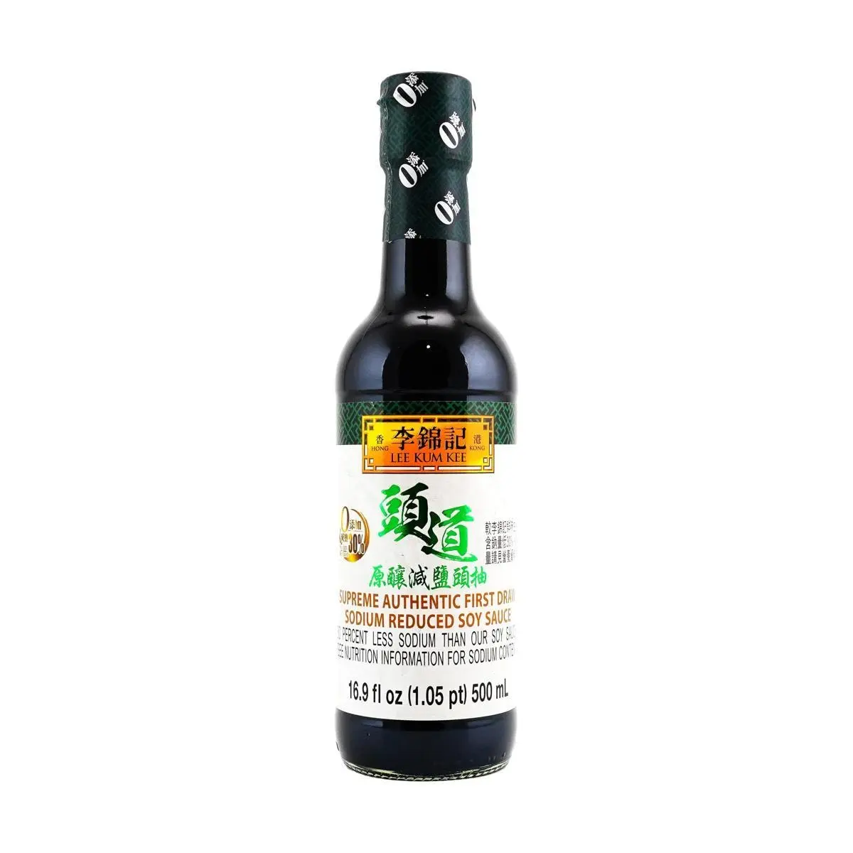 LEE KUM KEE Low Sodium Soy Sauce 500ml - Premium Hong Kong Brewed Light Soy Sauce