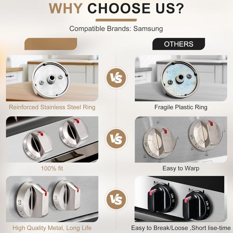 DG64-00473A Upgraded Gas Stove Knobs Compatible with  Range Stove Knobs Replacements Nx58f5700ws Nx58h5600ss Nx58h5650ws Nx58j7750ss (1pcs)