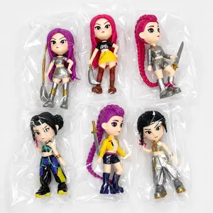 6-Piece Anime Figurine Set - 3.94" Mini Collectible Model Toys for Desk & Home Decor