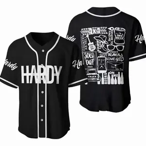 Black Baseball Jersey Shirt – Classic Button-Up Athletic Style, Breathable Fabric, Streetwear Fashion, Unisex Casual Sports Top, Trendy Oversized Fit