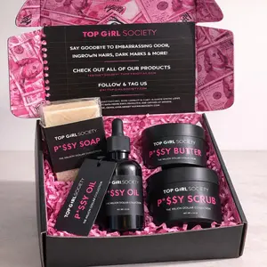 Top Girl Society Pink Friday Box PH Balancing Feminine Care Set Natural and Relieves Itching and Irritation
