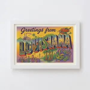 Louisiana Postcard Art Print