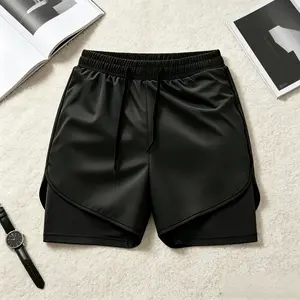 Men’s double layer 2 in 1 running shorts quick drying breathable  anti chafing inner lining for fitness training bestselling men’s sports fitness shorts Casual Men's day giftsmen look style various