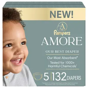 Amore by Pampers eComm Pack Disposable Diapers - Size 5 - 132ct Amore by Pampers eComm Pack Disposable Diapers - Size 5 - 132ct