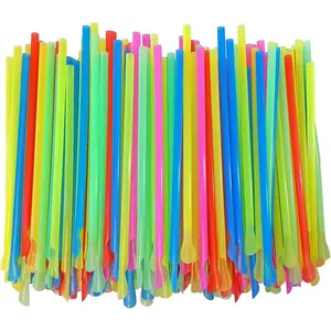 Sno-Cone Spoon Straws (400, Mixed Neon)