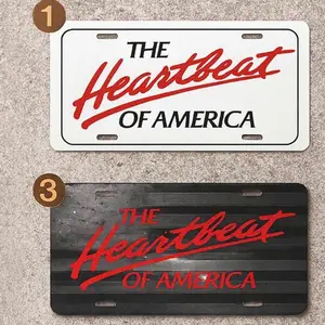 Camo Duck Hunting License Plate – "Heartbeat of America" Aluminum Car Tag