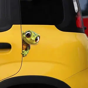 Cute Turtle Design Car Sticker, Waterproof Self Adhesive Car Truck Decal, Decorative Sticker for Car, Motorcycle, Wall, Window, Vehicle Exterior Decoration