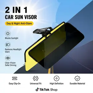 Car Sun Visor Extender, 2 in 1 HD Day and Night Anti-Glare Goggles for Safe Driving, Adjustable Angle Car Visor Extender Sun Blocker, Universal Accessories for Most Cars summerwins