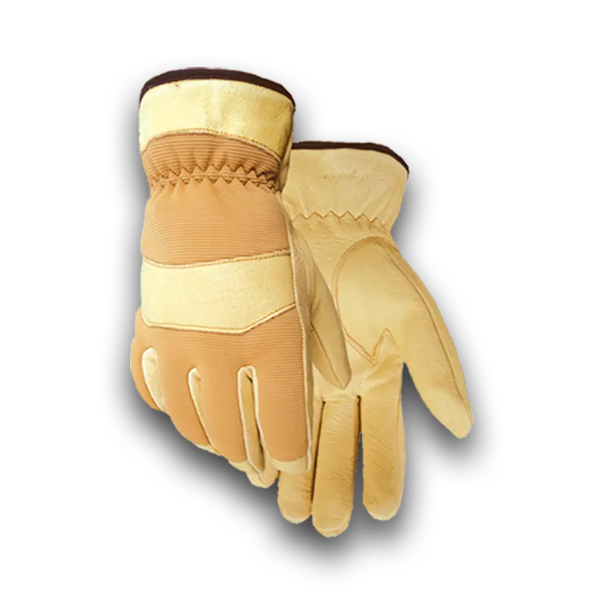 WINTER Gloves for Men - Leather Work Gloves for Men Working Gloves Mens Work Gloves Winter Gloves Men 168 Golden Stag, Leather Construction