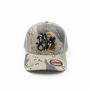 MUKA 'No Days Off' Trucker Hat (Gray Desert Camo) T5477B