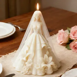 Wedding Dress Appointment Scented Candle Silicone Mold DIY Wedding Dress Candle Creative Ornament 3D Mold