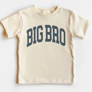 Big Bro Varsity Collegiate Unisex T-Shirt For Boys, Big Brother Sibling Reveal Outfit, Boho Natural T-Shirt, Gift for Girls