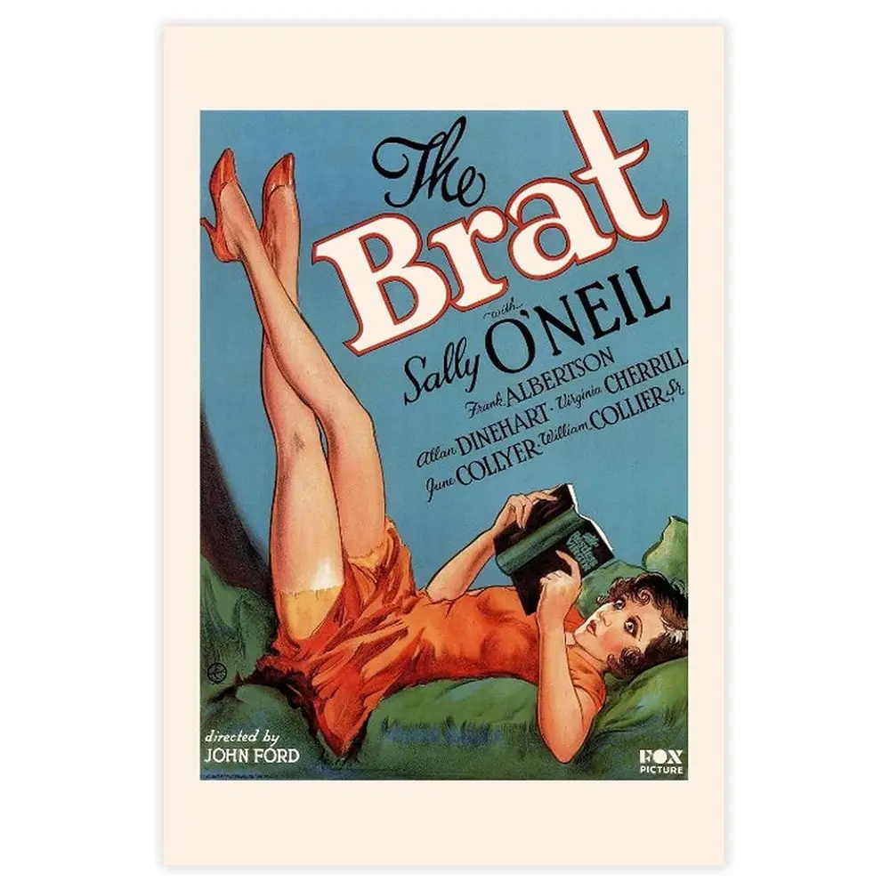 BRAT MOVIE POSTER, Vintage Movie Poster, High Quality Reproduction, Kitsch Retro Art, Exploitation F Unframe