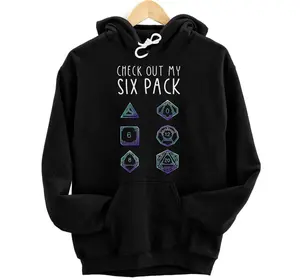 Check Out My 6 Pack Dice Hoodie For Dragons D20 RPG Gamer Pullover Hoodie