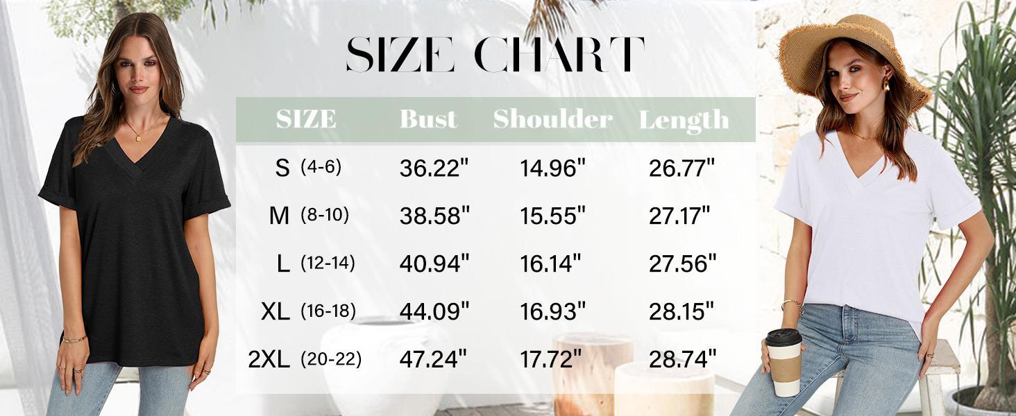 WIHOLL Womens Summer Tops Short Sleeve Basic Casual V Neck T Shirts Trendy Fashion 2025 SpringStatements