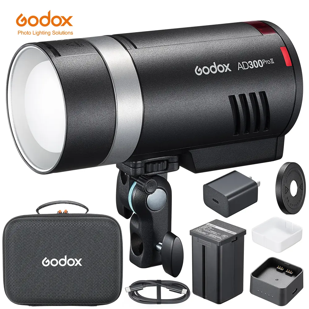 GODOX AD300proII Flash Pocket External Flash Camera High-Speed Synchronization TTL Portable Photography Lighting Outdoor Flash Light