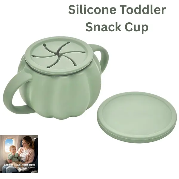Silicone Toddler Snack Cup with Lid Spill Proof Baby Snack Container BPA Free Leak Proof Summer Gift Birthday Gift