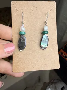 abalone shell fish earrings