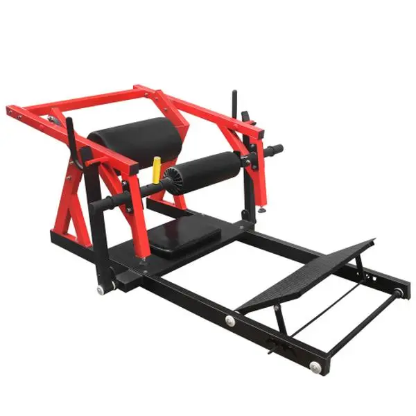 Heavy-Duty Steel Hip Thrust Machine, Adjustable Glute Bridge Equipment for Home Gym with Locking Safety Bar, 4-Angle Pedals and Dual Weight Holders, Home Fitness Equipment, Adjustable Workout Equipment