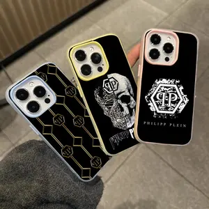 P-Philipp Plein Phone Case For iPhone 17 16 15 14 13 Pro Max Plus Mini Luxury Jelly Material Case Fashion Durable Crystal Clear Stylish Shockproof Scratch-Resistant Perfect Fit