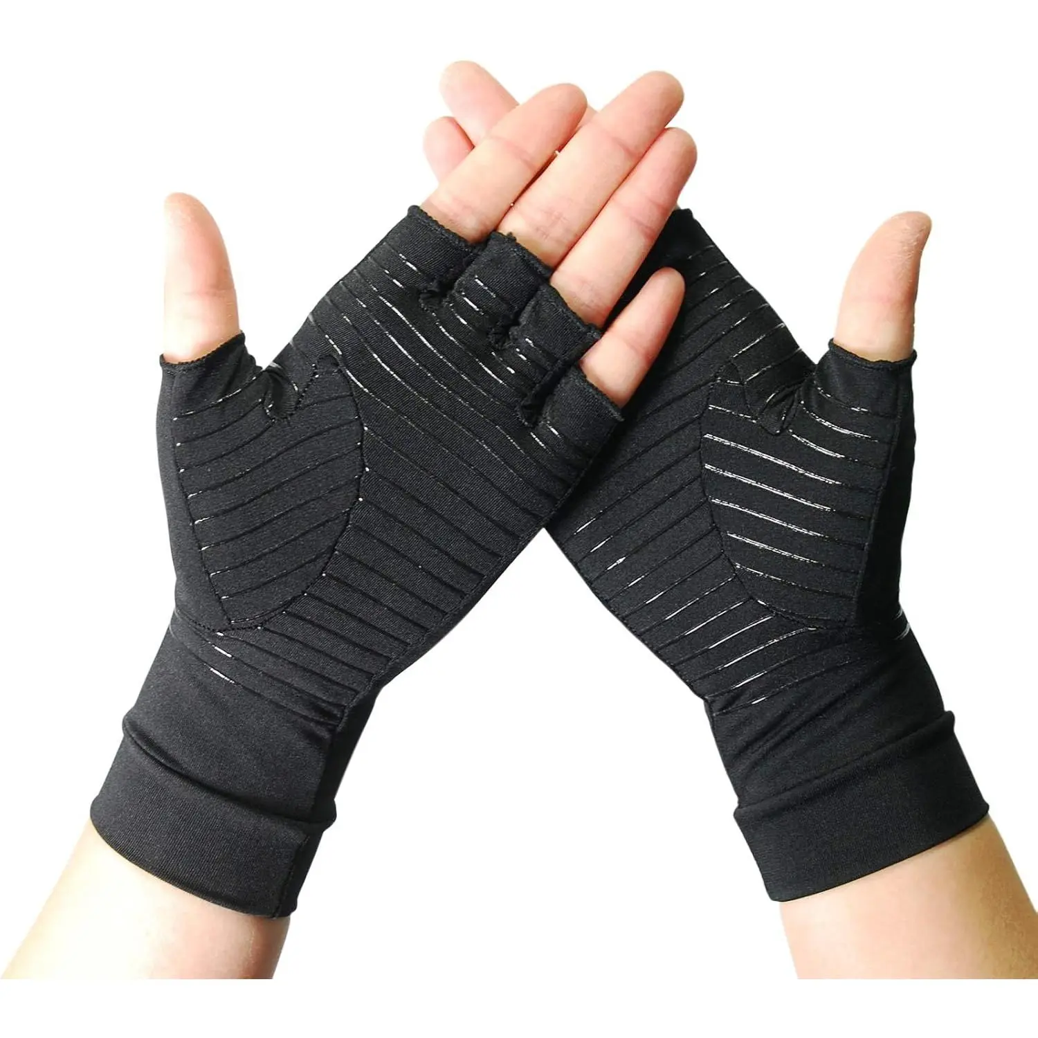 Arthritis Copper Compression Gloves – Highest Infused Copper Content, Comfortable Fit for Men and Women, Alleviate Rheumatoid Pains, Ease Muscle Tension, Relieve Carpal Tunnel Aches (M)