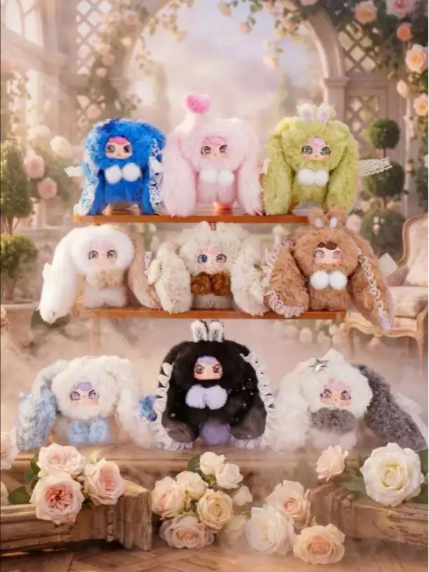 ZAZABBTOY Soft Little Cloud Series Fluffy Plush Collectible Keychain Set, Cute Soft 8+2 Figurine Keychains