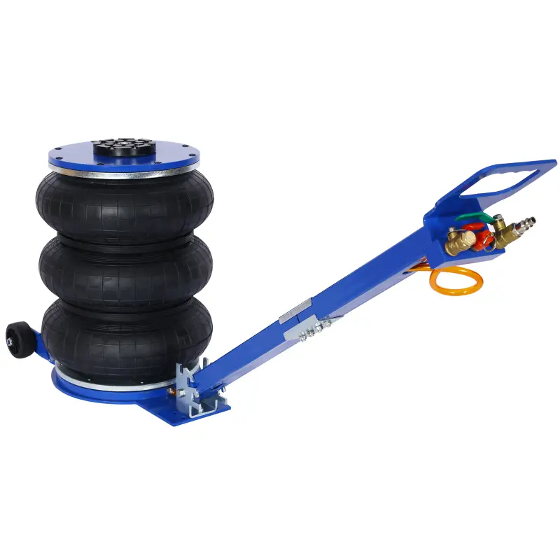 5T Triple Bag Air Jack ,Pneumatic Jack 3 bag ,lifting 16in capacity 5T 11000lbs,easy-collapsing Terrain,Pneumatic drive is super labor-saving, with one click boost for quick and effortless pressure without the need to press the rod