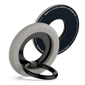 Spigen Nano Pop Magnetic Phone Grip Adjustable Holder Ring Kickstand Designed for MagSafe Compatible with iPhone 16 iPhone 15 iPhone 14 iPhone 13 iPhone 12 Series & MagSafe Cases - Truffle Gray