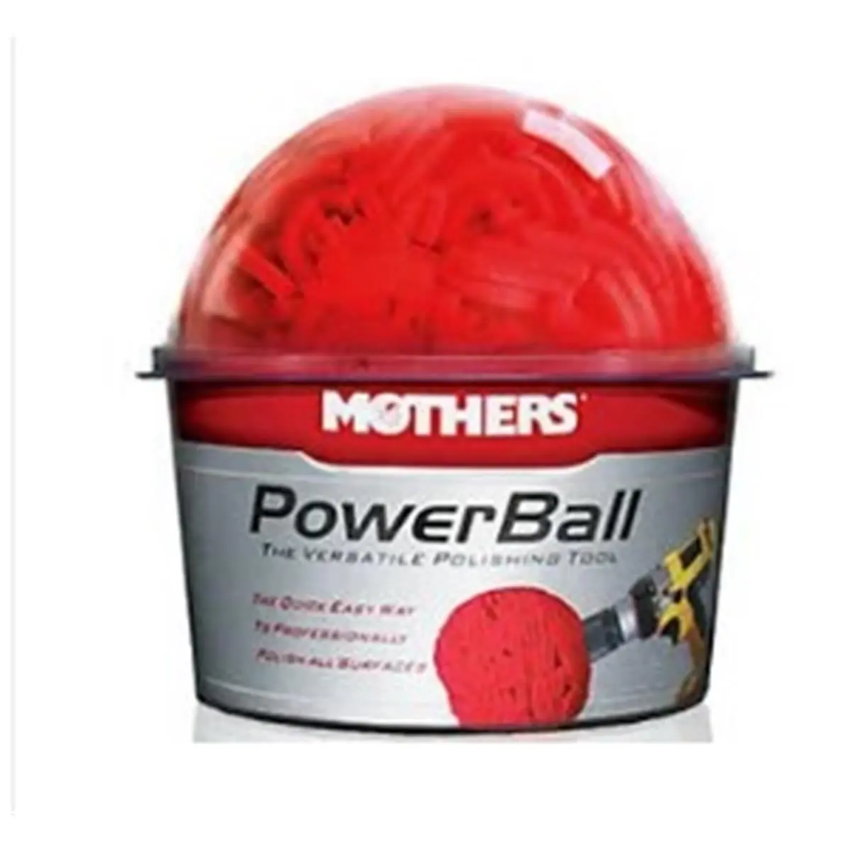 Mothers 5143 Powerball 2 Drill-Powered Metal Polishing Drill Attachment - Elongated Ball, Quickswap Bits, Wheels Extension, Deep-Dish Wheels, Improved Usable Polishing Area, Mirror-Like Shine Finish