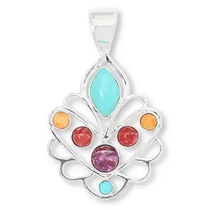 Mine Finds by Jay King Gallery Collection Turquoise & Spiny Oyster Shell Pendant
