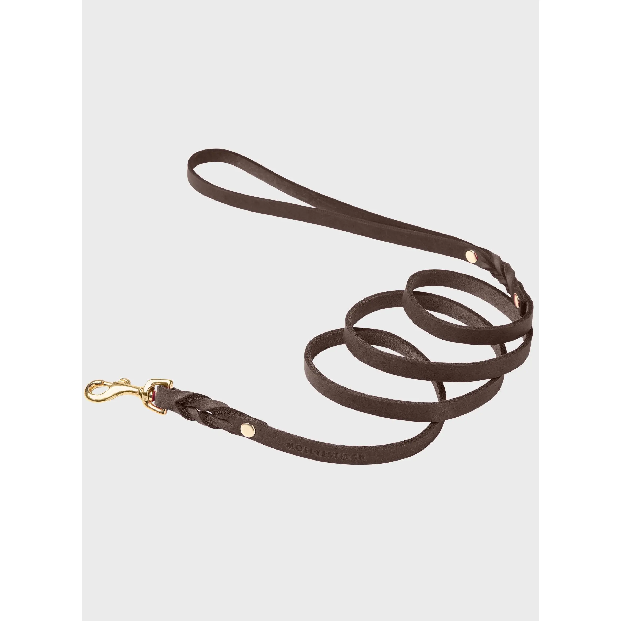 Butter Leather City Dog Leash - Classic Brown
