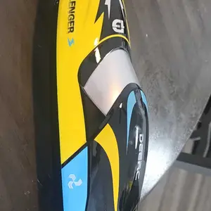 DEERC Brushless RC Boat, 30+ mph Fast Remote Control Boats with Never Capsize&Low Battery Alarm Function, Racing Boat with LED Lights for Pools&Lakes