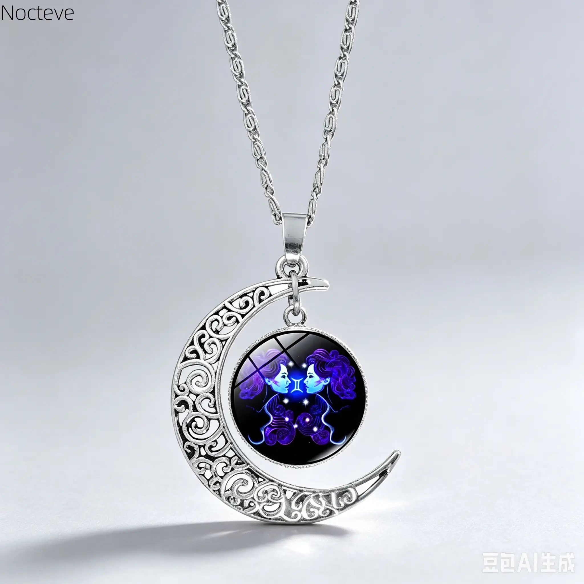 2025 Best-Selling 12 Constellation Zodiac Necklaces, Twelve Star Sign Time Birthstone Moon Glass Pendants, European & American Luminous Glow-In-The-Dark Celestial Jewelry for Daily Wear & Holiday Gifts